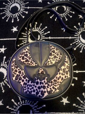 Love Pain and Stitches Handmade Black/Leopard Pumpkin Bag RARE